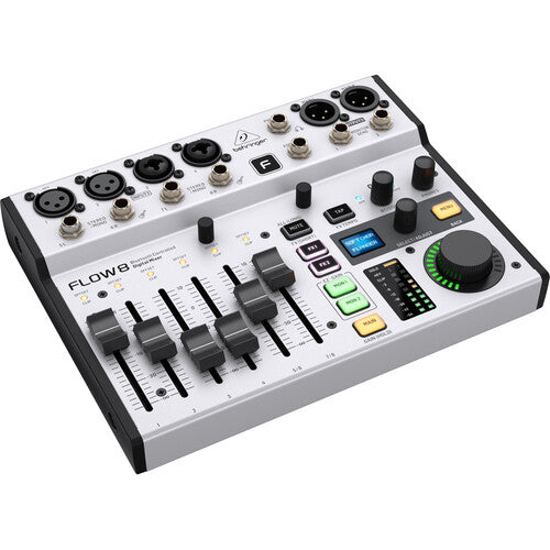 Mesa de som digital Behringer FLOW 8 com áudio e controle Bluetooth