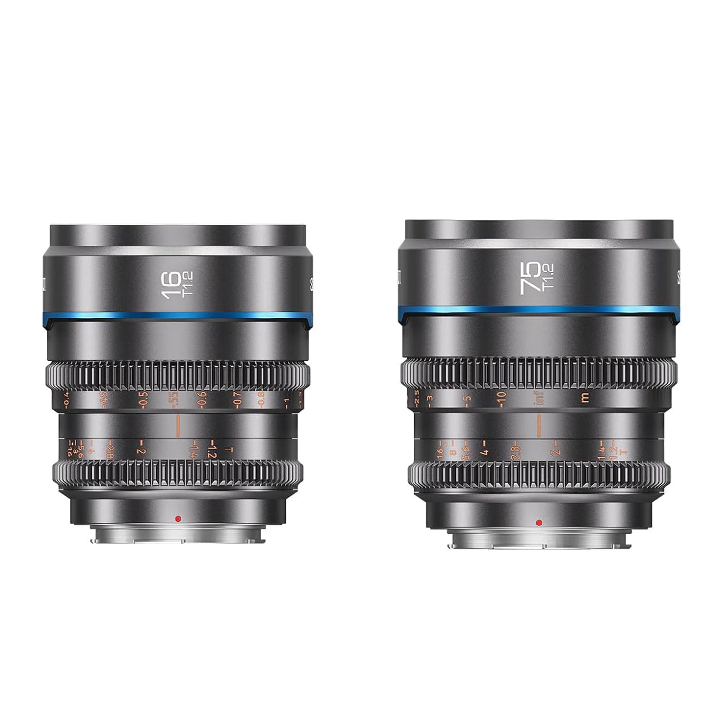 SIRUI Night Walker T1.2 S35 Cine Lens Set, 16mm, 75mm, Large Aperture Manual Focus Lens