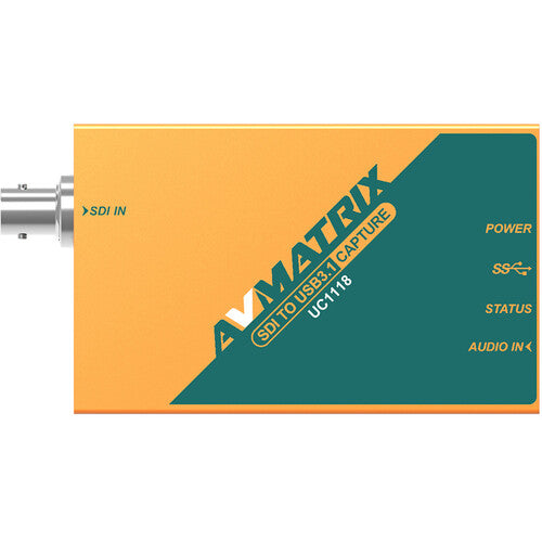 Captura de vídeo SDI para USB 3.1 Tipo C AVMATRIX UC1118 