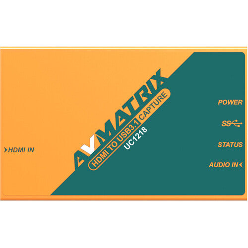 Captura de vídeo AVMATRIX UC1218 HDMI para USB 3.0 