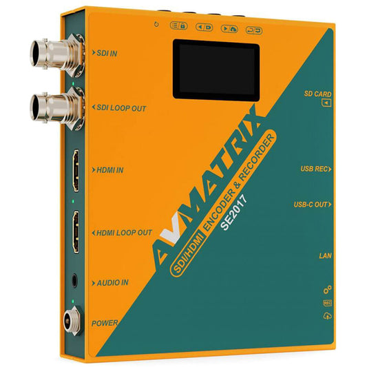 Codificador/gravador de streaming AVMATRIX SE2017 3G-SDI/HDMI 