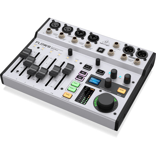 Mesa de som digital Behringer FLOW 8 com áudio e controle Bluetooth
