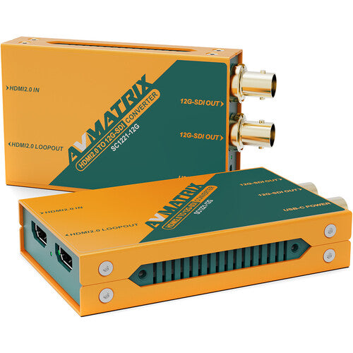 Conversor de sinal de transmissão AVMATRIX HDMI 2.0 para 12G-SDI 4K SC1221-12G 