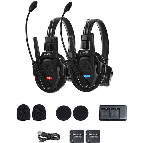 Sistema de intercomunicação sem fio Synco Xtalk XPro2 com 2 fones de ouvido de ouvido único (2,4 GHz)
