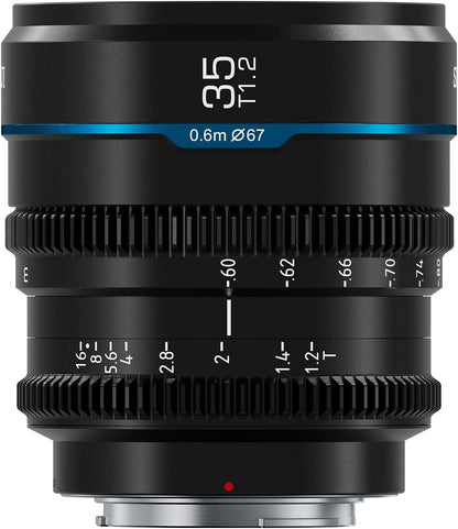 SIRUI Night Walker 35mm S35 Manual Focus Cine Lens, T1.2 Large Aperture Lens