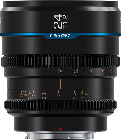 SIRUI Night Walker 24mm S35 Manual Focus Cine Lens, T1.2 Large Aperture Lens