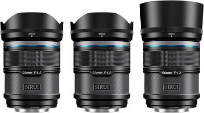 SIRUI Sniper 16mm, 23mm, 33mm, 56mm, 75mm APS-C Autofocus Lens Set, F1.2 Wide Angle Camera Lens