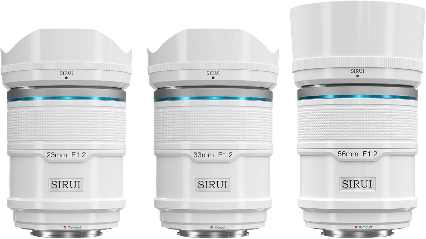 Conjunto de lentes de foco automático APS-C SIRUI Sniper 16 mm, 23 mm, 33 mm, 56 mm e 75 mm, lente grande angular F1.2