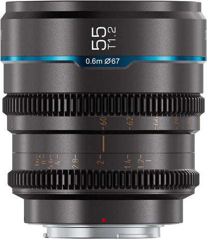 SIRUI Night Walker 55mm S35 Manual Focus Cine Lens, T1.2 Large Aperture Lens