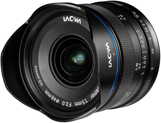 Lente Venus Laowa 7,5 mm f/2 para Micro Quatro Terços versão padrão