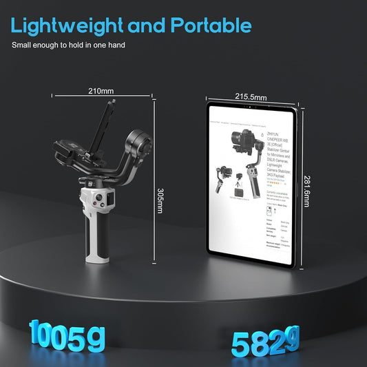 Estabilizador de cardan de 3 eixos ZHIYUN CINEPEER WEEBILL 3E