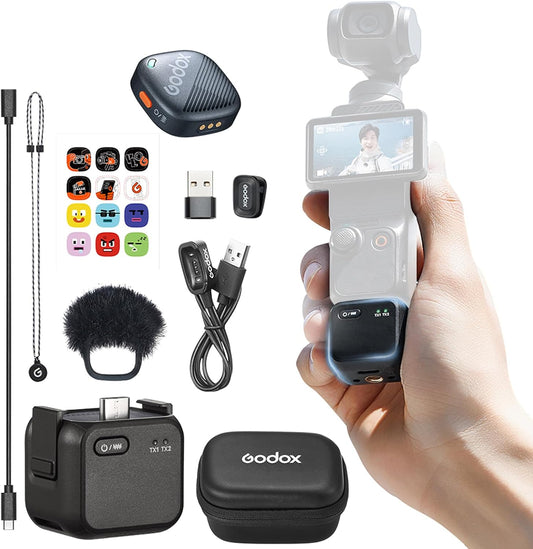 Microfone de lapela sem fio GODOX Cube-OP3 para DJI Osmo Pocket 3