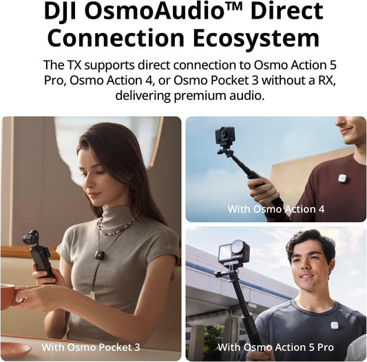 Sistema de microfone sem fio compacto DJI Mic Mini para 2 pessoas