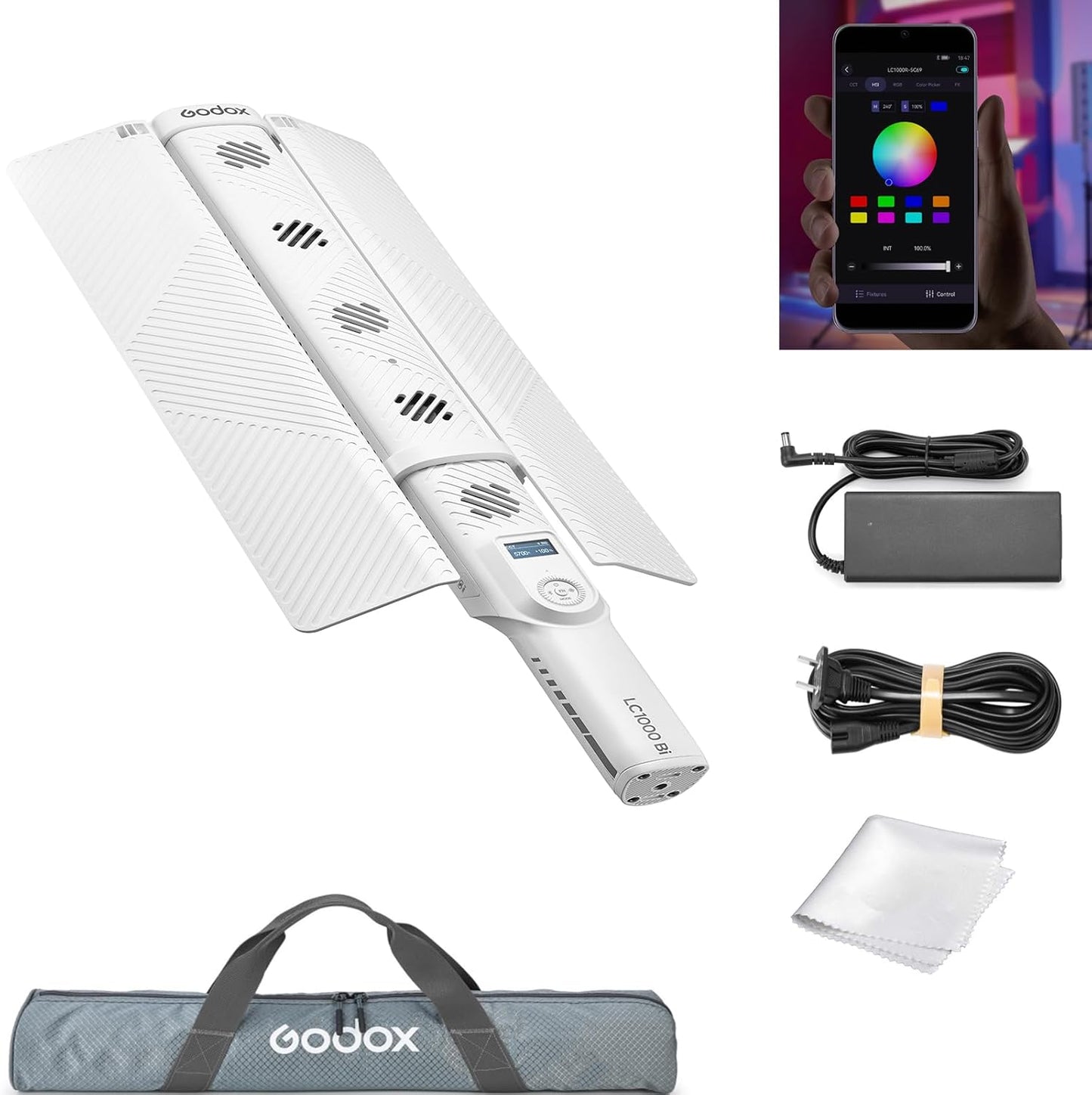 Bastão de luz LED bicolor Godox LC1000 (22") 