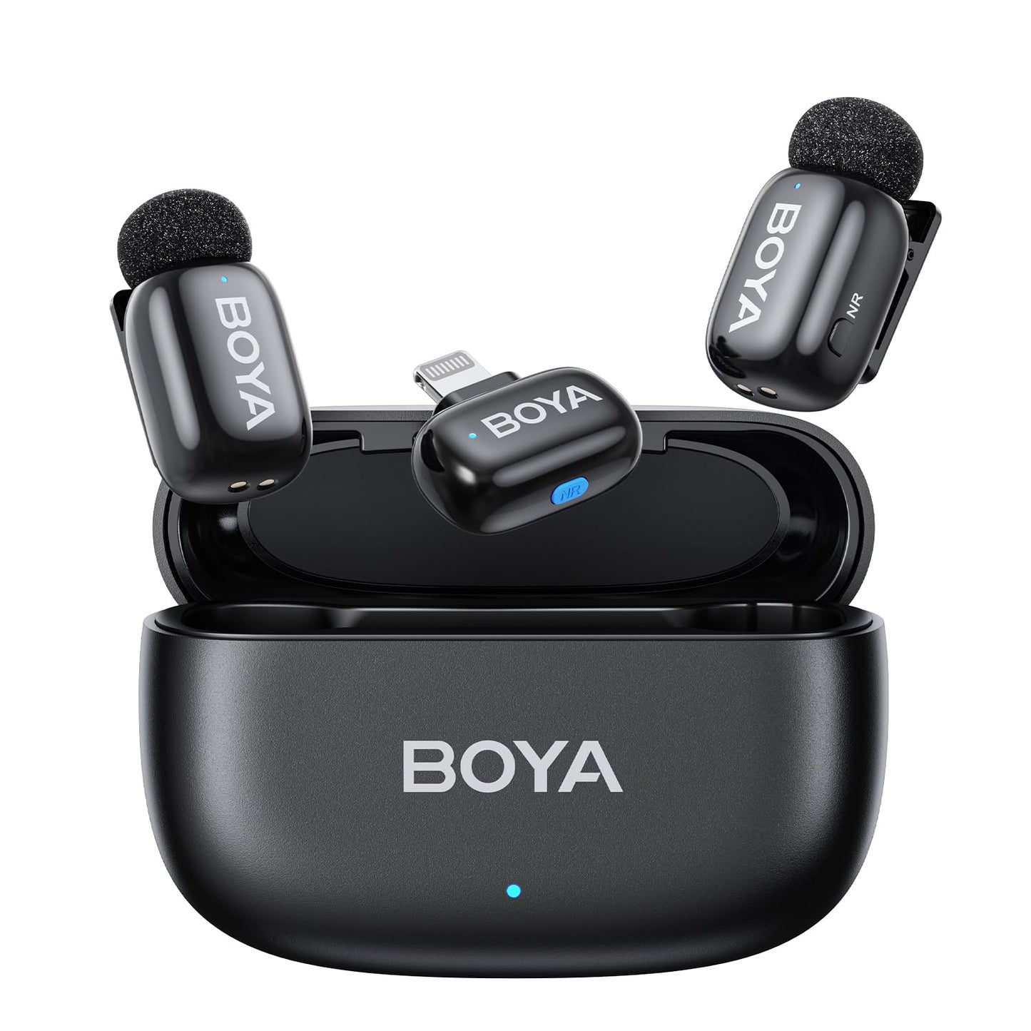 Microfone de lapela sem fio BOYA mini para Android/Tablets/PC com plugue USB C, redução de ruído