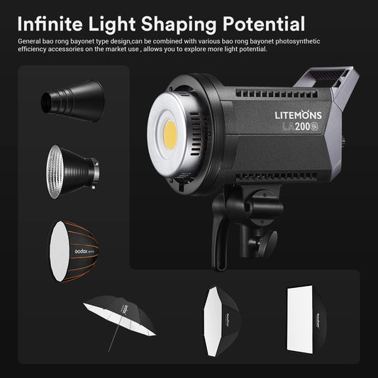 Luz de vídeo LED bicolor Godox LA200Bi
