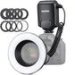 Godox ML-150II ML150II Macro LED Ring Flash Speedlite GN12 Tempo de reciclagem de 0,1-2 s 5800K ± 200K para câmeras DSLR Sony Canon Nikon Fuji Olympus Panasonic para produção de vídeo, fotografia de animais e plantas