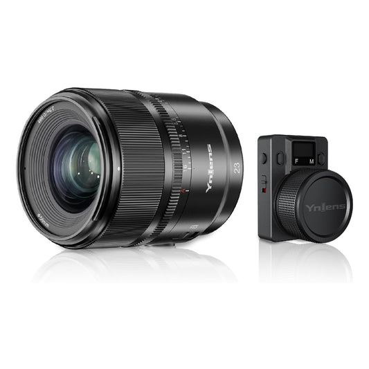 Lente YONGNUO YN23mm F1.4 com controle remoto