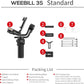 Estabilizador de Gimbal ZHIYUN Weebill 3S para Câmera DSLR e Mirrorless