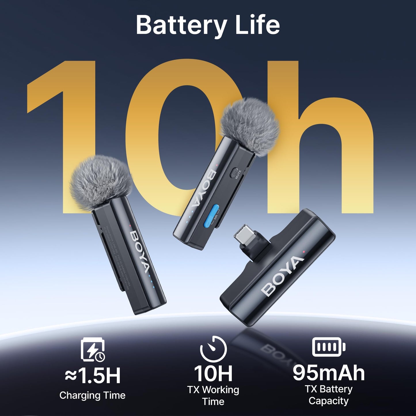 Microfone de lapela sem fio BOYA BOYALINK 2 A2 (adaptador 2TX+3RX) para câmera de iPhone e Android