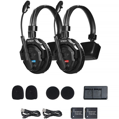 Sistema de intercomunicação sem fio Synco X-Talk X2 com 2 fones de ouvido de ouvido único (2,4 GHz)